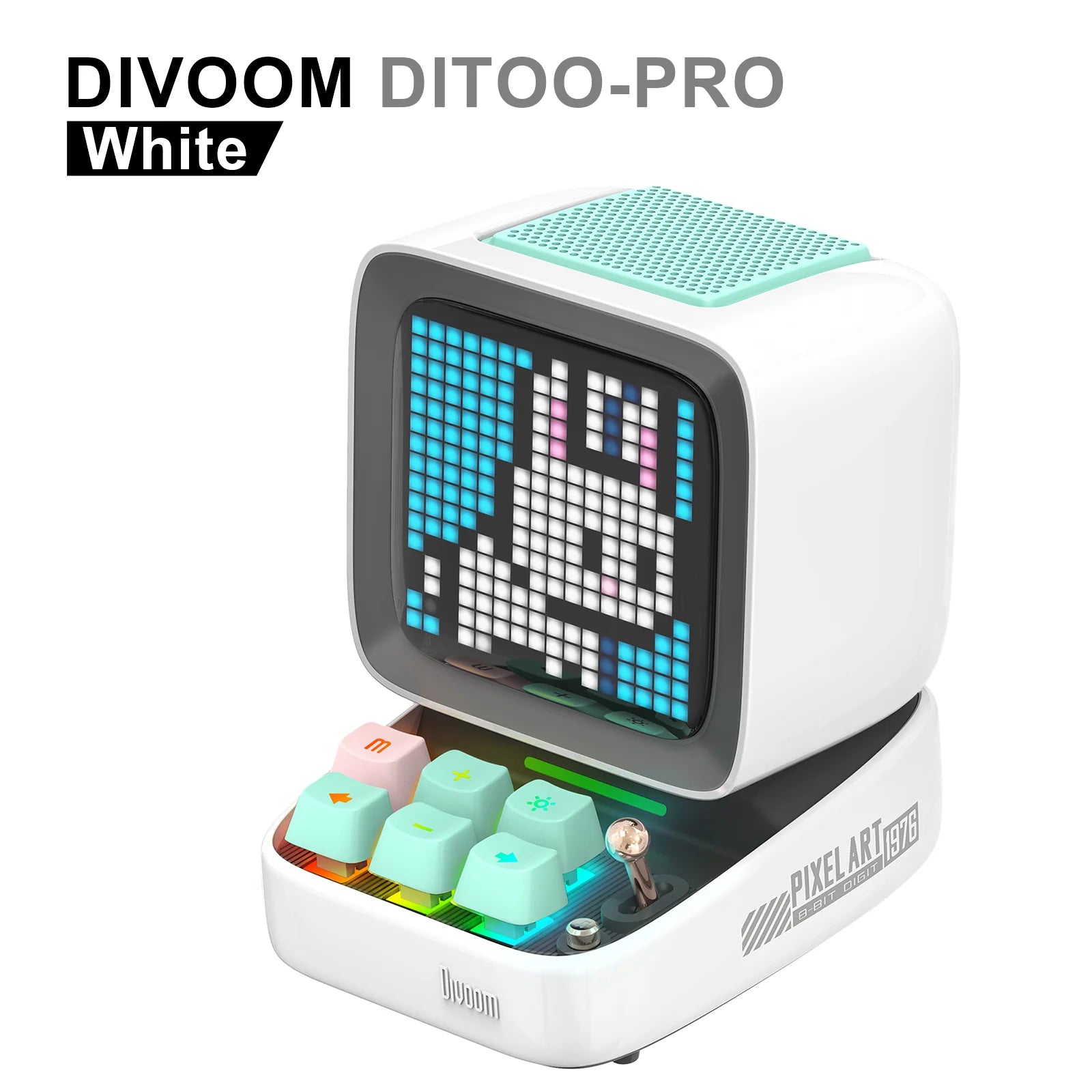 Retro Pixel Art Bluetooth Portable Speaker And Alarm Clock