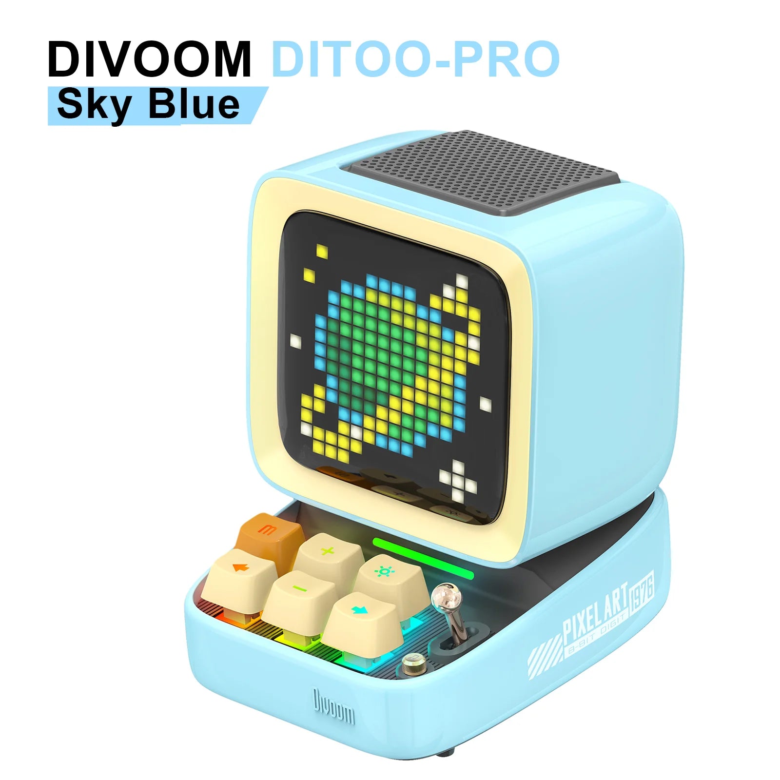 Retro Pixel Art Bluetooth Portable Speaker And Alarm Clock