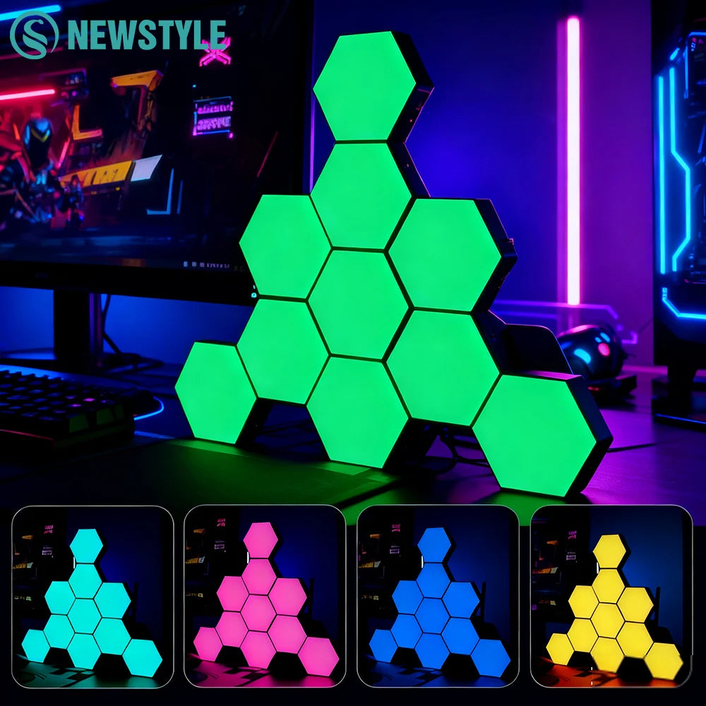 Hexagon RGB Wall Lights