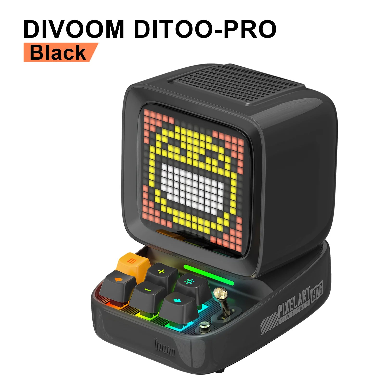 Retro Pixel Art Bluetooth Portable Speaker And Alarm Clock