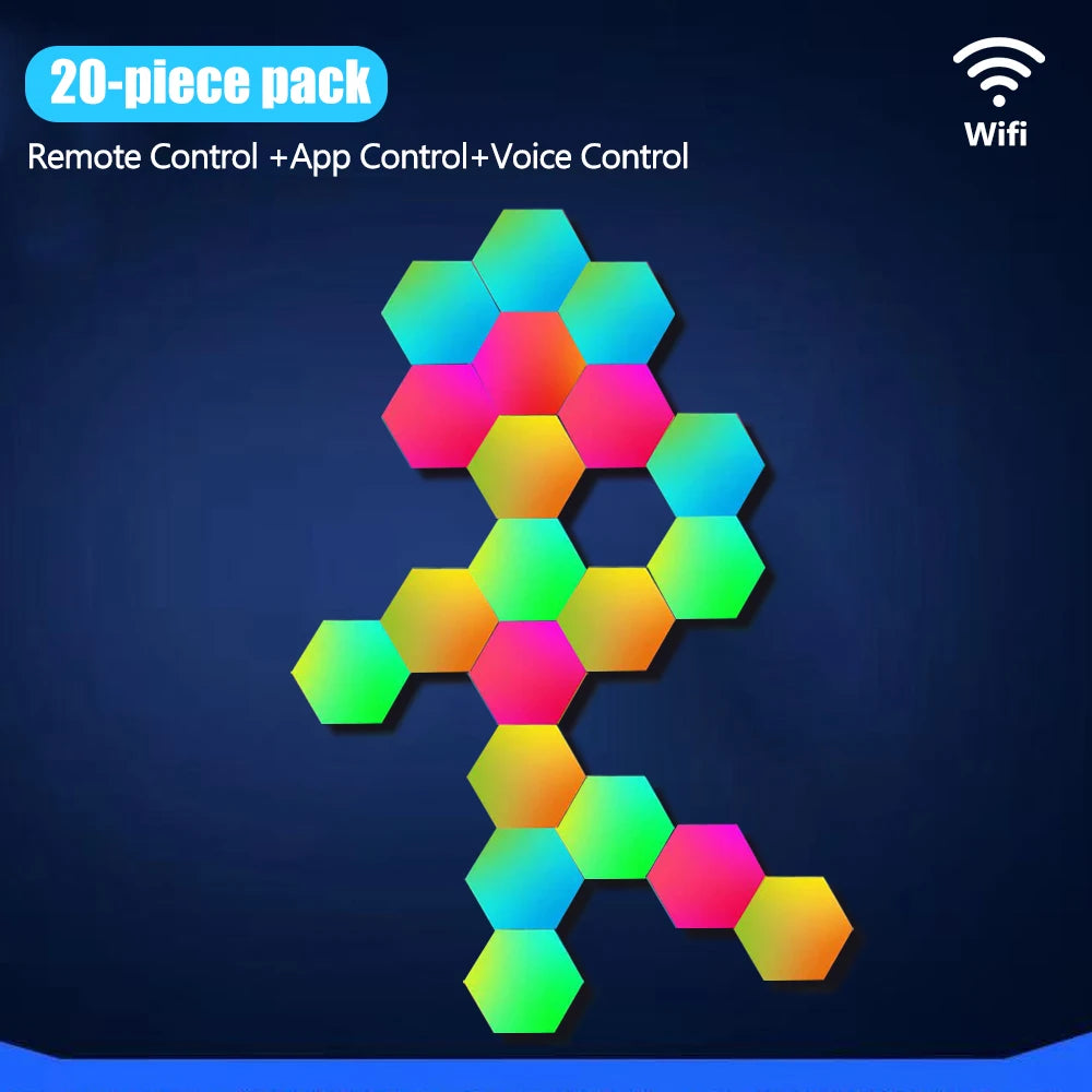 Hexagon RGB Wall Lights