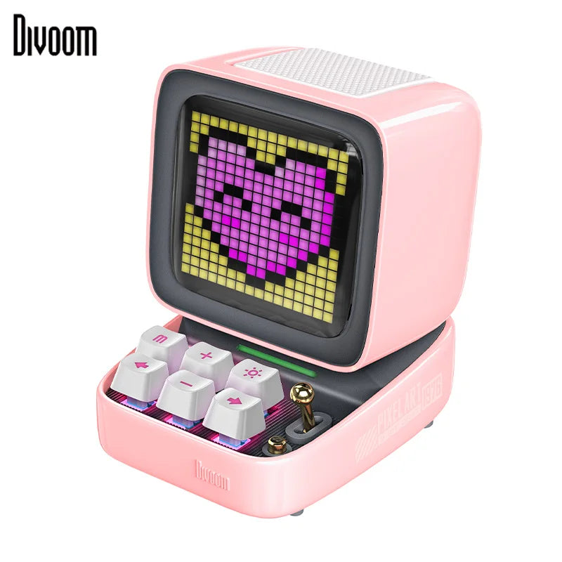 Retro Pixel Art Bluetooth Portable Speaker And Alarm Clock