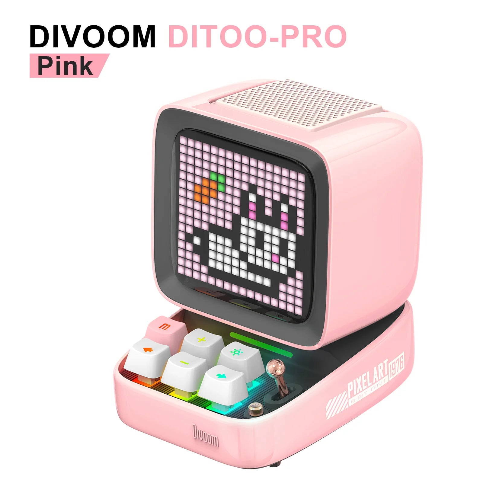 Retro Pixel Art Bluetooth Portable Speaker And Alarm Clock